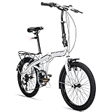 Bergsteiger Windsor 20 Zoll Faltrad, Klapprad, Shimano 6 Gang-Schaltung, LED Batterie-Licht, Quick-Fold-System, Klappfahrrad