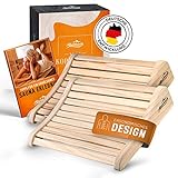 ALPENHAUCH Sauna Kopfstütze Holz [2 Stück] - Ergonomische Saunakopfstütze Holz - Edles Sauna Zubehör Infrarotkabine - Komfortable & breite Kopfstütze Sauna Holz für Sauna & Infrarotkabine