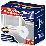 FAYZA Fliegengitter Klettband für Fenster Premium Qualität - 18M Transparent Befestigungsband Fliegengitter - Klettband selbstklebend Fliegengitter - Klettband Fliegengitter extra stark