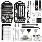 VMAN 145 in 1 Feinmechaniker Schraubendreher Set, Mini Schraubenzieher, Handy Reparatur Werkzeug Mit 10 Profi Schraubenausdreher Bit für PC, iPhone, Laptop, Computer, Kamera, Uhr, Xbox, Brille (Grau)