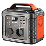 Tragbares Power Station 300W, SBAOH 296Wh Generator Schnellladung-230V AC Steckdosen/DC Ports und LED Taschenlampe,Mobile stromgenerator für Reise/Camping/Outdoor