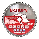 BATIOPV Kreissägeblatt 165mm x 20mm x 36 Zähne zum Schneiden von Stahl, Aluminium, Holz, Kunststoff - Kompatibel mit Dewalt Makita