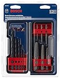 BOSCH BSPE6D Schraubenausdreher aus kohlenstoffreichem Stahl mit Spiralnuten, 12-teiliges Set, ideal zum Entfernen von abisolierten Schrauben, Bolzen, Befestigungselementen