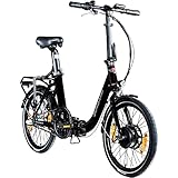 ZÜNDAPP ZXT20 E Bike 20 Zoll Faltrad Damen Herren Klapprad Ebike Elektrofahrrad klappbar E-Bike Fahrrad Elektro mit Nabenmotor Pedelec Unisex Erwachsene (schwarz)