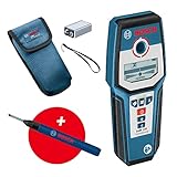 Bosch Professional digitales Ortungsgerät GMS 120 (Bohrlochmarker, max. Detektionstiefe Holz/Eisenmetalle/Nichteisenmetalle/spannungsführende Leitungen: 38/120/80/50 mm) - Amazon Exclusive Set