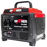 Grafner Inverter Stromerzeuger 1200 W (1,1 KW Dauerleistung), Benzinbetrieb 4 Takt, 1x 230V, Invertertechnologie für empfindliche Geräte, leicht robust, digitaler Benzin Generator Notstrom Aggregat