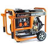 Stromerzeuger KW5500 1-Phasig 5000Watt Diesel Generator Notstromaggregat Orange