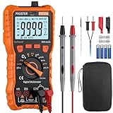 Proster Digital Multimeter 6000 Counts TRMS Auto Bereich NCV Detektor DC AC Spannung Strom Messgerät Temperatur Kapazität Widerstand Diode Kontinuität Tester