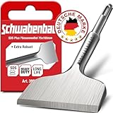 SCHWABENBACH ® Spatmeißel SDS Plus 75 x 165mm - Ideal zum Abtragen von Verputz - Fliesen entfernen Werkzeug - Spatmeißel - Extra Gehärtete Spitze - Mauer schnell Abstemmen mit Bohrhammer Meißel