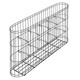 bellissa Gabione LEONARDO - 95555 - Vielseitiger Steinkorb für den Garten als Zaun oder Begrenzungs-Mauer - fertig montiert - 58 x 10 x 30 cm