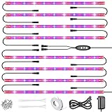 Relassy LED Pflanzenlampe, Vollspektrum LED Grow Lampe Pflanzenlicht Streifen mit Auto Timer 3H/6H/12H, Grow light LED Strips Pflanzenleuchte 4 Dimmbare Level für Zimmerpflanzen Gewächshaus (152 LEDs)