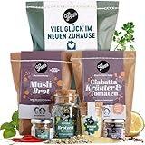 Gepp’s Feinkost Richtfest Geschenkkorb I Brot und Salz Geschenk zum Einzug I Einweihungsgeschenk mit 2 Brotbackmischungen, Zitronensalz & Brotzeit-Gewürzen I Einzugsgeschenke zum Umzug, Hauseinweihung