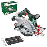 Bosch Akku-Kreissäge UniversalCirc 18V-53 (Präzises Sägen in jedem Holzmaterial; max. Schnitttiefe 53 mm; 2 tlg. Führungsschienenset; 18 Volt System; ohne Akku) – Amazon Edition