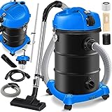 MASKO® 6IN1 Industriestaubsauger Staubsauger Nass Trocken Sauger Aschesauger 2300W + Steckdose✓ Blasfunktion ✓ Trocken-Saugen & Nass-Saugen | Industrie-Sauger mit & ohne Beutel | beutellos, Blau