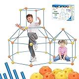 COGO Fort Bauspielzeug DIY Forts Höhle Kinder Spielzelt Festungen Höhle Bauen Kinder Spielhaus Indoor Outdoor Spielzeug Lernspielzeug für Jungen & Mädchen ab 5 Jahren 91 Teilig