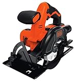 Black+Decker 18V Akku-Kreissäge/Handkreissäge, 140 mm-Durchmesser Sägeblatt, 43 mm Schnitttiefenbereich bei 90 Grad ohne Ladegerät, BDCCS18N