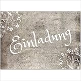 10 x Einladungskarten und 10 Umschläge im Set für jeden Anlass/Vintage Shabby Chic/Einladung Geburtstag/Party/Einweihung/Feier/Geburtstagseinladungen Din A6