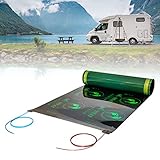 0,5x2,75m Elektrobodenheizung | ideal für Fahrzeige wie Wohnmobil Wohnwagen Caravan Campingbus | Infrarot Heizelement + Raumthermostat SAS816 Set