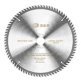 S&R-TCT-Hartmetall Kreissägeblatt 254mm – Mehrzweck Sägeblatt mit 80 Zähnen für Holz-Arbeiten, Kappsäge, Gehrungssäge und Handkreissäge | Ideal für Weichholz, Hartholz und Wood-Craft Projekte