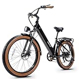 CEAYA E-Bike 26 Zoll Elektrofahrrad Alu Pedelec Herren Damen E-Citybike mit 48V20AH Akku Lange Reichweite bis 60KM,LCD-Display,7-Gang Schaltung,Scheibenbremse,Fat E Bike AZ26