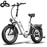 Fafrees FF20 Polar Elektrische Fahrrad Herren E Bike mit 48V 10,4Ah*2, [ Offiziell ] Elektrofahrrad Mountainbike, Klappbare E Bike Damen SHIMANO 7S, E-Klapprad Erwachsene 150kg Fatbike Elektro 20 zoll