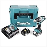 Makita DDF 484 RMJ 18 V Akku Bohrschrauber Brushless 54 Nm im Makpac mit 2x 4,0 Ah Akku und Ladegerät