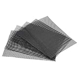 Jenngaoo 5 Stück Blumentopf Mesh Pad, Kunststoff Flower Pot Hole Mesh Pad, quadratische Bonsai Gitter Verhindert Bodenverlust, Garten Drainage Mesh - Schwarz (30x20cm)