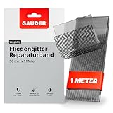 GAUDER Fliegengitter Reparatur Klebeband (50 mm x 1 m) | Insektenschutzgitter Reparatur Set | Fliegengitter Tür und Fenster