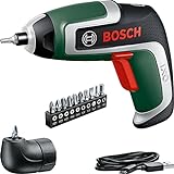 Bosch Akkuschrauber IXO (7. Generation; 3,6V; 2,0Ah; 5,5Nm; mit Mikro-USB-Kabel; Inklusive Winkel-Aufsatz; schraubt bis zu 190 Schrauben; im Karton) – Amazon Edition