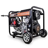 DeTec. Diesel Stromerzeuger 5kW 400V Starkstrom Generator | 3-Phasen Dieselaggregat 5000 Watt Stromgenerator mit E-Start