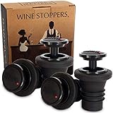 BARVIVO Wine Saver Stopper in schwarz, Set 4