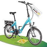 aktivelo E-Bike Klapprad 20 Zoll, Elektrofahrrad klappbar, Faltrad, E Bike Herren, E Bike Damen, 250W Ananda Mittelmotor, 36V/10,4Ah Lithium-Ionen-Akku,7-Gang Shimano Nexus, Schiebehilfe