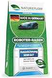 Mähroboter Rasensamen schnellkeimend 10kg TEST SEHR GUT - Roboter Grassamen Made in Germany - Für pflegeleichten Garten mit Natureflow Rasensaat