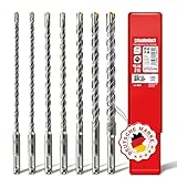 SCHWABENBACH ® SDS PLUS Betonbohrer - Super SDS Bohrer Set - 7tlg. 6 8 10 12 14 x 210 mm - Steinbohrer kompatibel mit Bosch Hilti Makita Metabo Bohrhammer - für Schlagbohrmaschine