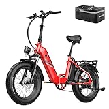 Fafrees FF20 Polar [ Offiziell ] Damen E Bike 20 Zoll Herren Fatbike mit 10,4Ah*2, Elektrofahrrad Klappbar Gehhilfe, Klapprad E-Bike Mountainbike 65 N.m, E Fahrrad Ebike 150KG bis zu 160K