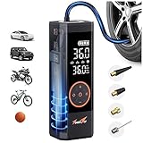 TowerTop Elektrische Luftpumpe/Fahrradpumpe 150PSI Mini Akku Luftpumpe 7800mAh(28.86Wh) Wiederaufladbarer Akku Kompressor, Großes LED-Display,Memory-Funktion,Autostop Function