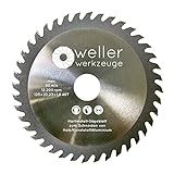 WELLERWERKZEUGE | Hartmetall Allesschneideblatt Sägeblatt 125mm 40 Zähne TCT Aluminium Kupfer Holz Ne metalle Trennscheibe