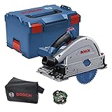 Bosch Professional BITURBO Akku Tauchkreissäge GKT 18V-52 GC (voreinstellbare Drehzahlstufen, inkl. Connectivity-Modul, ohne Akkus und Ladegerät, in L-Boxx 238)