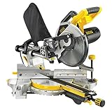 Stanley FatMax Paneelsäge FME720 (2.000 Watt, 254 mm, mit Laser-Linienführung, 2 ausziehbare Materialauflagen, Staubfangbeutel, horizontaler Zug-Griff, inkl. Hart-Metall-Sägeblatt)