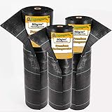 20m x 1m Robuste Unkrautfolie 90g/m² Unkrautschutz von Aquagart I Bodengewebe Unkraut-Gewebe I Gartenvlies Unkrautvlies Wasserdurchlässig Mulchfolie UV-Vlies + 10 Erdanker Gratis