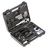 Bluechain® Fahrrad Werkzeugset 37-teilig/Fahrrad Werkzeugkoffer als Fahrradwerkzeugset Profi/Fahrradwerkzeug auch für Reifen & Kette/Bicycle Tool Kit