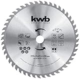kwb Bau-Kreissägeblatt 315 x 30 - Universeller Einsatz für mittlere Schnitte - Wechselzahn - Z-48 Zähne - Made in Germany