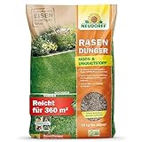 Neudorff RasenDünger Moos- & UnkrautStopp – Rasendünger mit Eisen und Kalium sorgt für einen dichten, grünen Rasen ohne Moos und Unkraut, 18 kg für 360 m², Braun