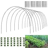 Anyingkai Gewächshausreifen Folientunnel,Bögen Für Folientunnel,Gartentunnel Reifen,Gewächshausreifen Fiberglas,Tunnelbogen Für Hochbeet,Gartenreifen Hochbeet (30PCS)