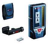 Bosch Professional Laserempfänger LR 7 (roter und grüner Strahl, 2 x AAA Batterien, Reichweite: 5-50 m, Schutztasche), Blau