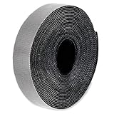 Klettband selbstklebend stark mit Klettverschluss 2er Set 8M – Klebeband doppelseitig Hakenband Klett für Fliegengitter Stoff 20mm schwarz