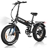 VARUN E-Bike Klapprad 20 Zoll, Elektrofahrrad mit 4.0 Fat Tire, 48V13Ah (624Wh) Lithium-Akku，LCD Instrument E-Bike für Herren und Damen，Laufleistung 100KM