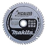 Makita B-57336 EFFICUT Kreissägeblatt Ø 165 x 1,45 x 20 mm, 56 Zähne, 23° Zahnwinkel, sehr saubere und schnelle Schnitte in Holz, MDF, Laminat, für Akku-Handkreissägen