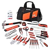 ValueMax Werkzeugset 219tlg, Werkzeugtasche bestückt, tägliche Werkzeuge, Werkzeugsatz für Haushalt, DIY, Heimwerker und Mechaniker bei Reparaturen zu Hause oder Profiarbeiten