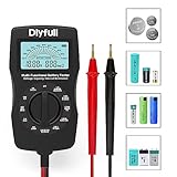 Dlyfull Batterietester Universal LCD Batterieprüfer, Profi Digital Batterie Messgerät für Akku, Batterien, Knopfzellen etc, Genaue Batteriekapazität Spannung Innenwiderstand Batterie Tester, B3